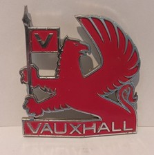 VAUXHALL CAVALIER MK1 CHEVETTE FRONT RED GRIFFIN BADGE EMBLEM 90053667 ORIGINAL