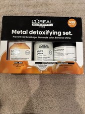L'Or al Professionnel Metal Detox Hair 3 Pc Set Shampoo Mask and Full size Oil