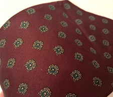 Don Loper Beverly Hills 100% silk tie made in usa red with squares