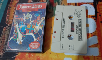 Lancer Lords (Rabbit 1983) Commodore 64 (Tape, Manual, Box) works 8-bit