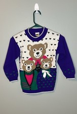 Vintage Kids Sweater With Bears