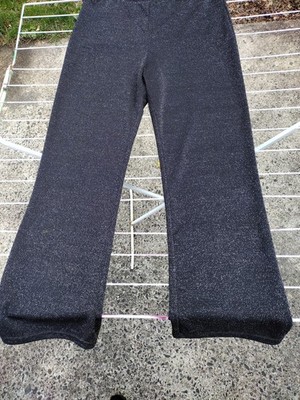 G W Sport Pants Womens xl glitter black yoga stretch pants