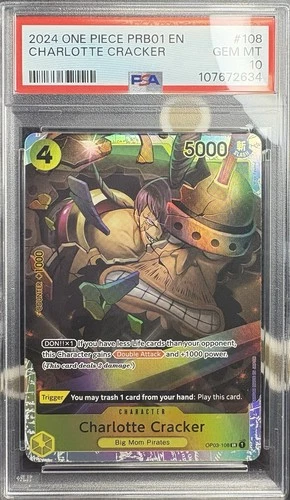 Charlotte Cracker OP03-108 PRB01 One Piece TCG PSA 10 Gem Mint