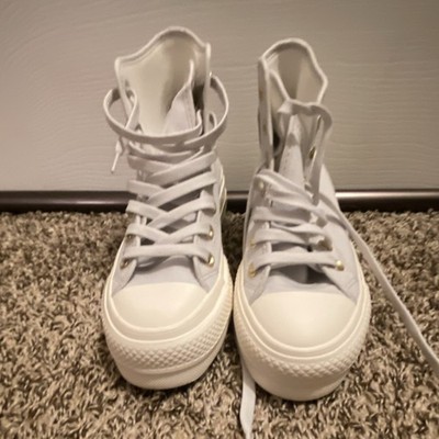 Converse White High Top Lace Up women's Sneakers Athletic Shoes Casual Style