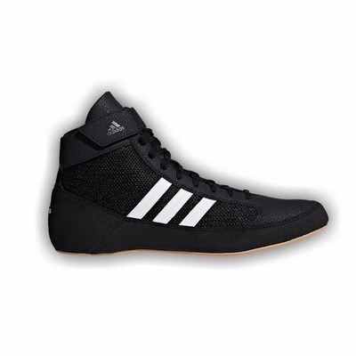 Adidas HVC 2 Wrestling Shoes AQ3325 Black White Lace Up 