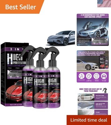 3 in 1 High Protection Quick Car Coating Spray, 3PCS Car Scratch Nano Repair ...