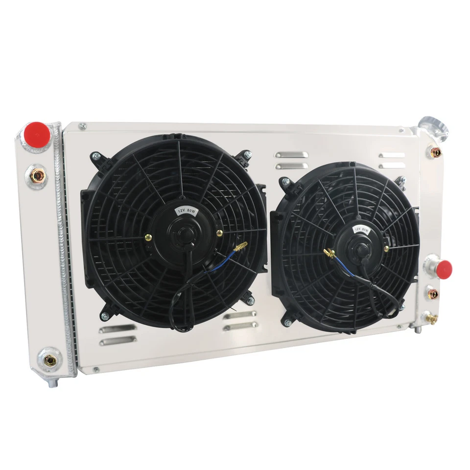 4-Row Radiator&Shroud Fan fit 1986-2005 Chevrolet S10 Blazer C1500 GMC Jimmy LS - Image 3 of 4