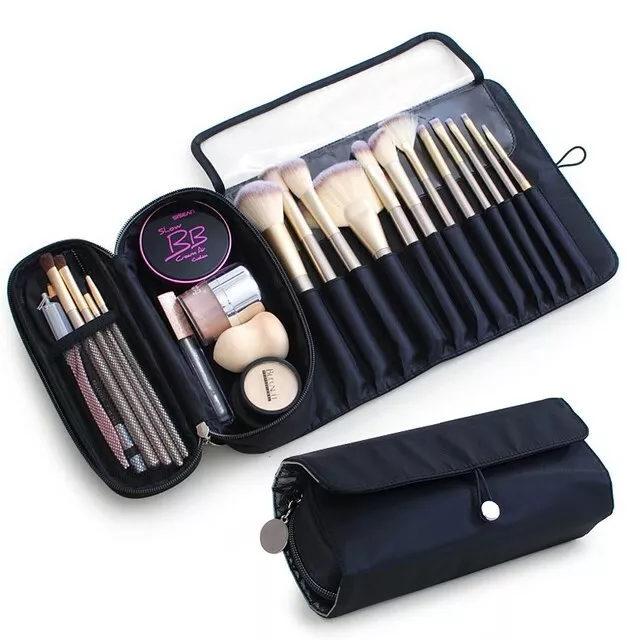 Estuche Para Brochas De Maquillaje Cosmeticos Pinceles Plegable Varios  Colores