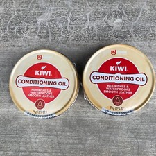 KIWI Leather Conditioning Oil Nourishes  Waterproofs NEW Lot of 2 Cans