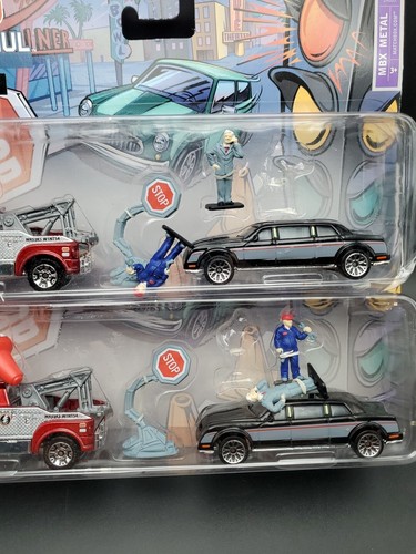 Matchbox Hitch n Haul Speed Bump Set Limousine & Tow Truck 2005 Diecast Lot Of 2 - Picture 6 of 6
