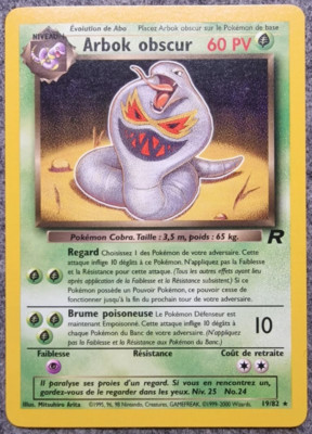 POKÉMON ARBOK OBSCUR 19/82 TEAM ROCKET - MINT - FR