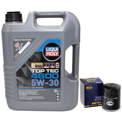Motoröl Set 5W-30 5 Liter + Ölfilter SM 103 für KIA Sportage SUV