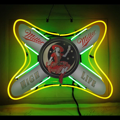 High Life Neon Beer Sign Home Bar Store Pub Decor Vintage Neon Bar Signs 19x15