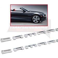 2PCS Chrome Fender Side Emblem For Camaro 2010-2015 Letter Nameplate Badge
