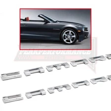 2PCS Chrome Fender Side Emblem For Camaro 2010-2015 Letter Nameplate Badge