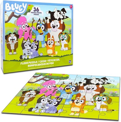 Bluey 36-Piece Floor Puzzle for Toddlers   Large Jigsaw Puzzle for Kids Ages 3-5