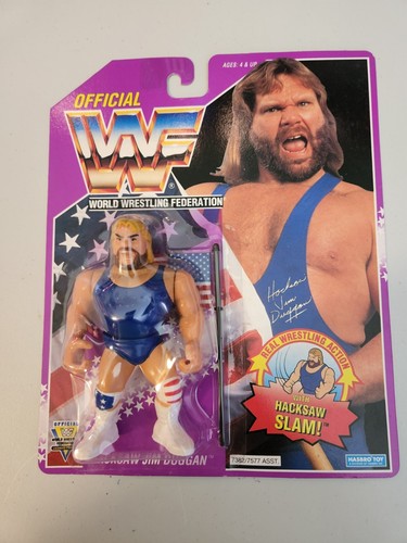 WWF Hasbro MOC Hacksaw Jim Duggan Series 9 Purple ...