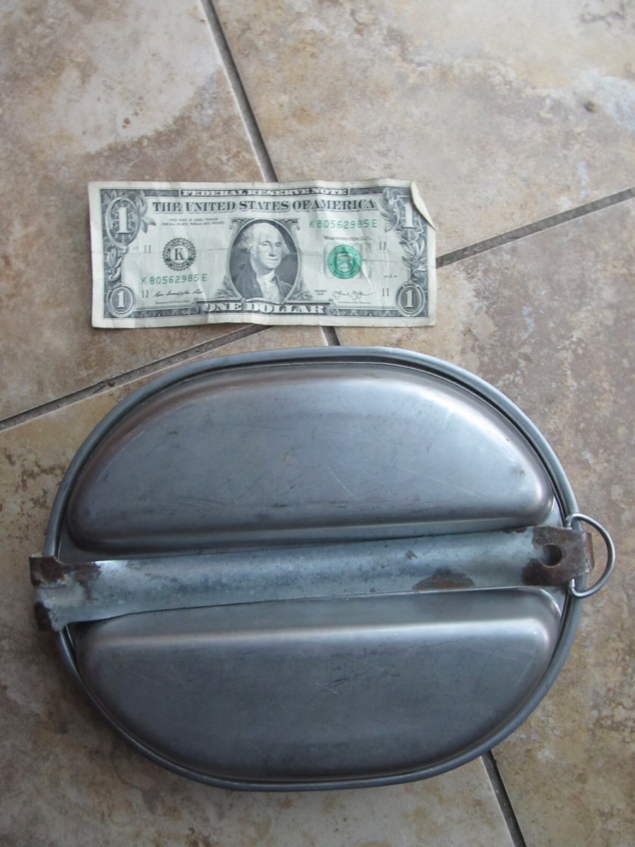 (J-7)US MESS KIT PAN カトラリー付き　米軍実物　美品 J-7)US MESS KIT PAN カトラリー付き 米軍実物 美品 Vintage