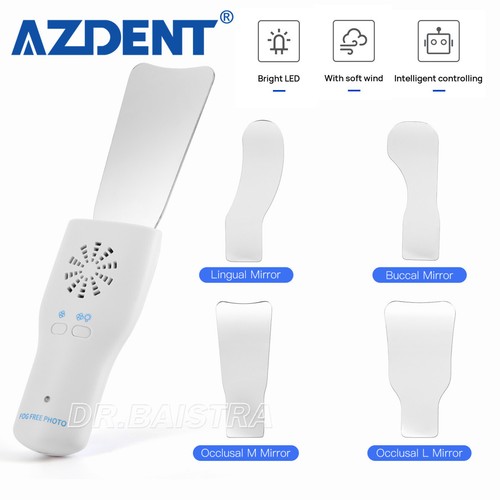 Système Photo Intra-oral Dentaire Avec Miroirs Anti-buée LED - 4 Miroirs Occlusaux, Lumière Sans Ombre