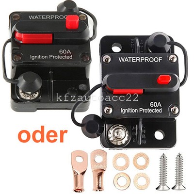 60A Auto Leistungsschalter Automatik Reset Sicherungshalter Für KFZ PKW Boot