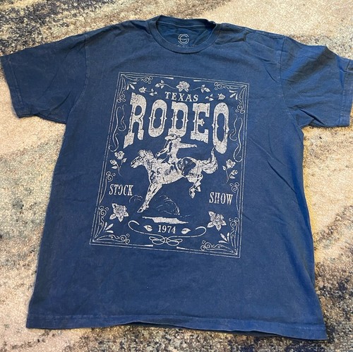 Texas Rodeo T-shirt, Blue Size Medium | eBay