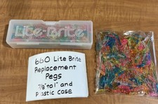 660 Hasbro Lite Brite Replacement 7/8  To 1  Pegs  Additional Clear Travel Case