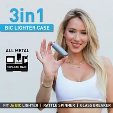 Stinger BIC Lighter Case Cover Sleeve,  Window Breaker,  Spinner for BIC J6 only