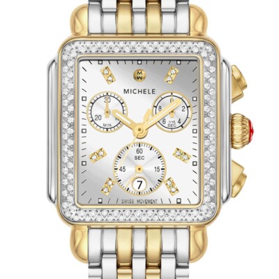 Michele Deco Diamond Gold Two-Tone High Shine Diamond Dial