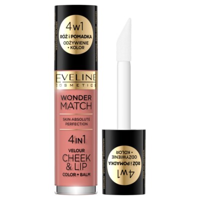 Eveline Wonder Match Velour Rouge & Lip Fluid 01, 4,5 ml