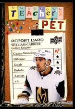 William Carrier 2023-24 Upper Deck Series 1 Teachers Pet RC #TP-16 Vegas Golden