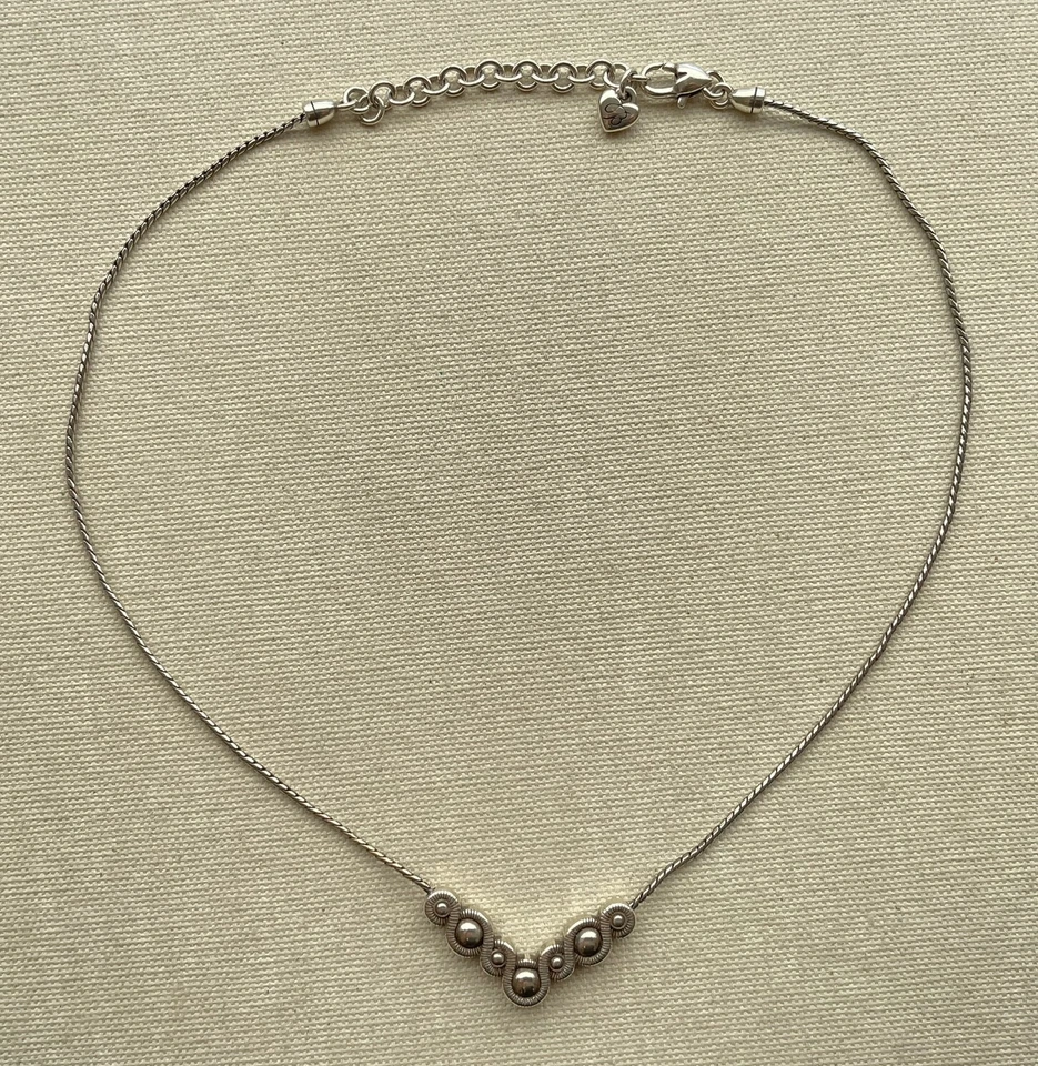Brighton Infinity Sparkle Choker Necklace Reversible Crystal Cable 16-18" - Image 2 of 4