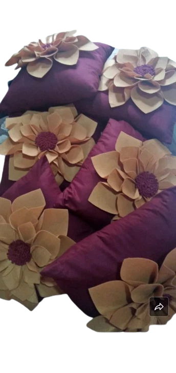 Cojín de sofá de algodón hecho a mano con flores decoración del hogar sala de estar cama Foto 4 de 4