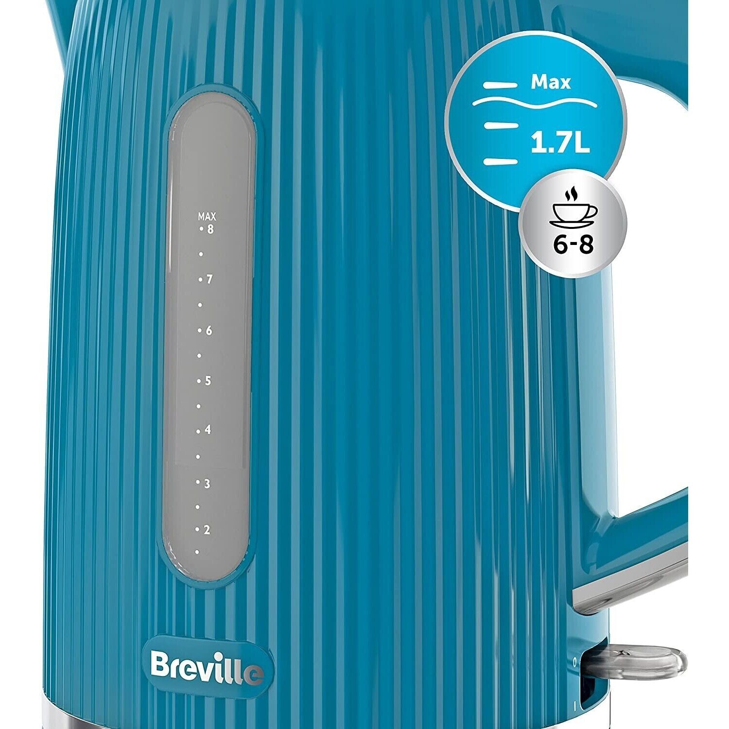 Breville Bold Electric 1.7L Jug Kettle 3kW Fast Boil in Blue VKT226