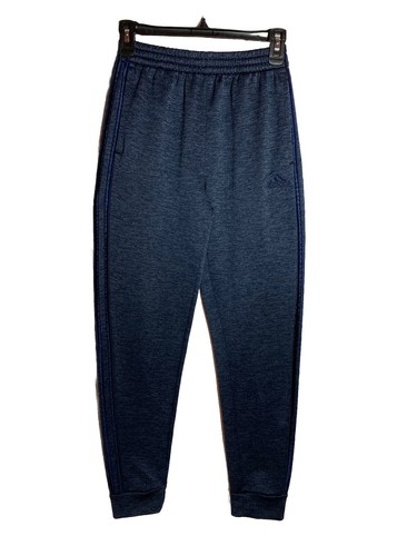 Boy’s Adidas Joggers Youth Large 14/16 Kids Pants Dark Blue Three Stripe Gym EUC