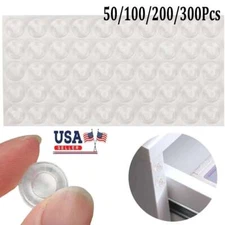 50~300Pcs Drawer Rubber Bumpers Pads Clear Cabinet Door Dots Self Adhesive Feet