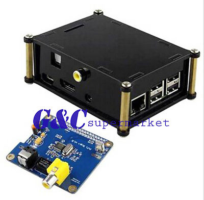 Acrylic Case For Raspberry Pi 2 model B / B+ HIFI DiGi+ Digital Sound Audio Card