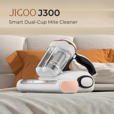 JIGOO J300 Smart Anti-Milben-Staubsauger 13KPa mit UV-Licht Dual-Cup für Bett