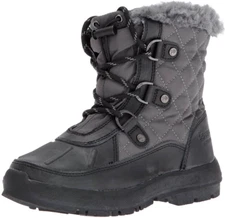 NEW Bearpaw Bethany 1845W Gray Quilted Waterproof 6" Winter snow Boots Women's 7