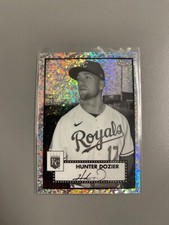 Hunter Dozier 2021 Topps Chrome Platinum Anniversary Black & White Mini Diamonds