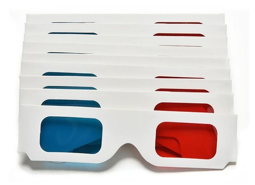 1/5/10 Stück Universal Anaglyphen Karton Papier Rot Blau Cyan 3D-Brille für NEU- - Bild 13 von 13