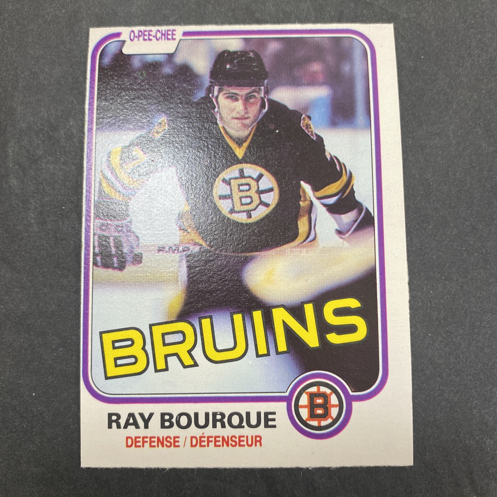 1981-82 O-Pee-Chee Hockey Ray Bourque Boston Bruins Card #1 Hall of Famer