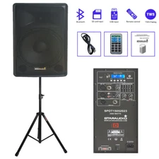 1Pc 15" Stage Powered PA Speaker Mount Holder Heavy Duty Adjustable Tripod Stand