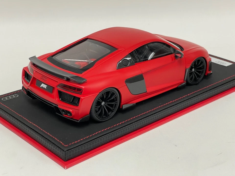 1/18 GT Spirit Audi R8 ABT de 2019 en rojo mate GT282 base de cuero AB034 Foto 3 de 4