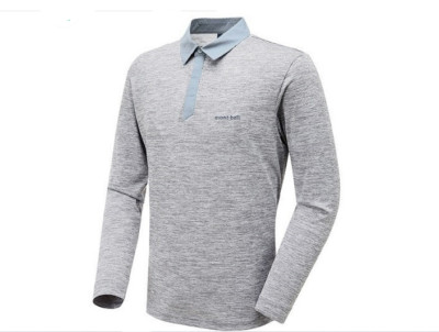 Mont-bell Herren Polo T-Shirt Langarm Frühling Sommer Herbst Innen im Winter
