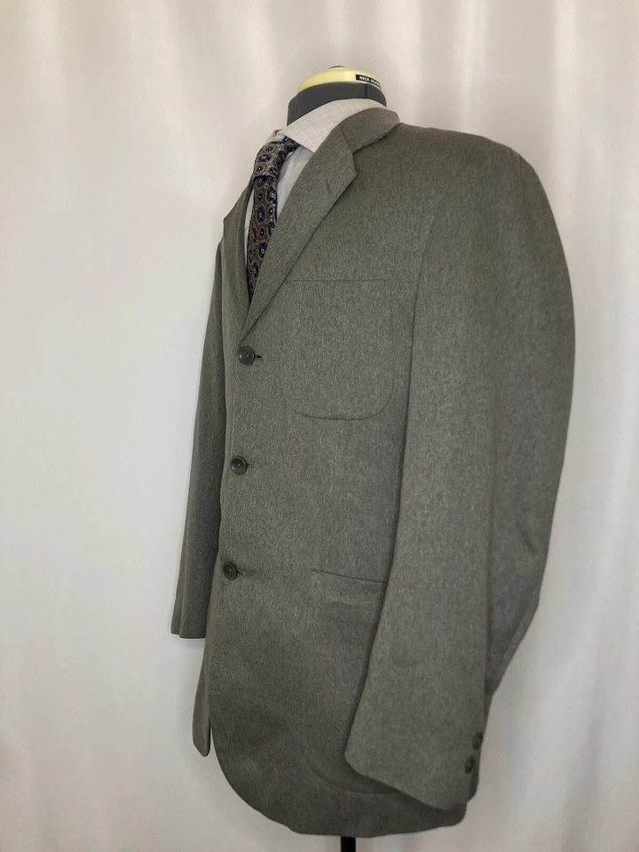 J Ferrar Hombres 38R 44" Blazer Abrigo Deportivo Traje Chaqueta Gris 3 Botones Foto 3 de 4