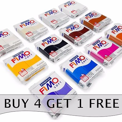 Set of 3 FIMO Soft Polymer Oven Modelling Clay - 57g - Most Popular Colours