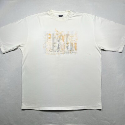 Vintage Phat Farm Classic American Flava T-Shirt 1996 90s Embroidered Heavy