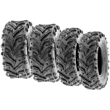 Set of 4, 25x8-12 & 25x10-12 Replacement ATV UTV 6 Ply Tires A024-1 by SunF
