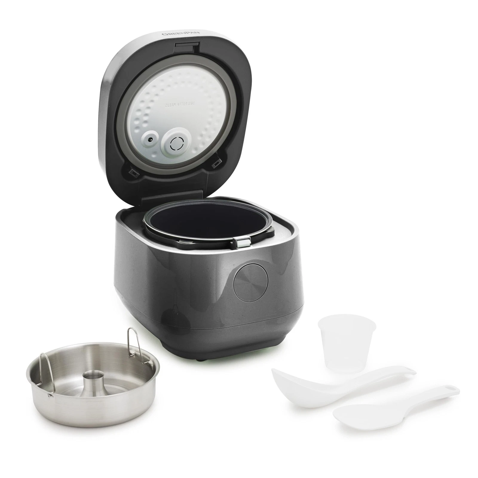 GreenPan Rice Cooker, 8 Cups Cooked (4 Uncooked), Low-Carb & Soup Mode