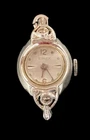 Vintage Timex Rhodium Plated Ladies Diamond Wind-Up Watch Head for PARTS REPAIR